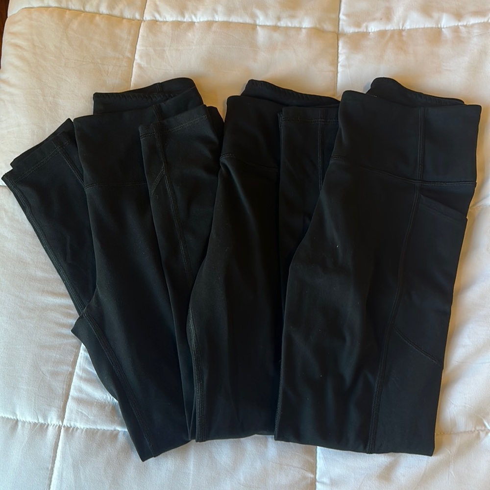 Bundle of 3 Black Athletic Leggings